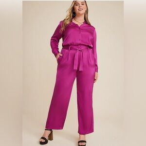 Maurice’s womens satin high rise wide leg pants size XL regular NWT